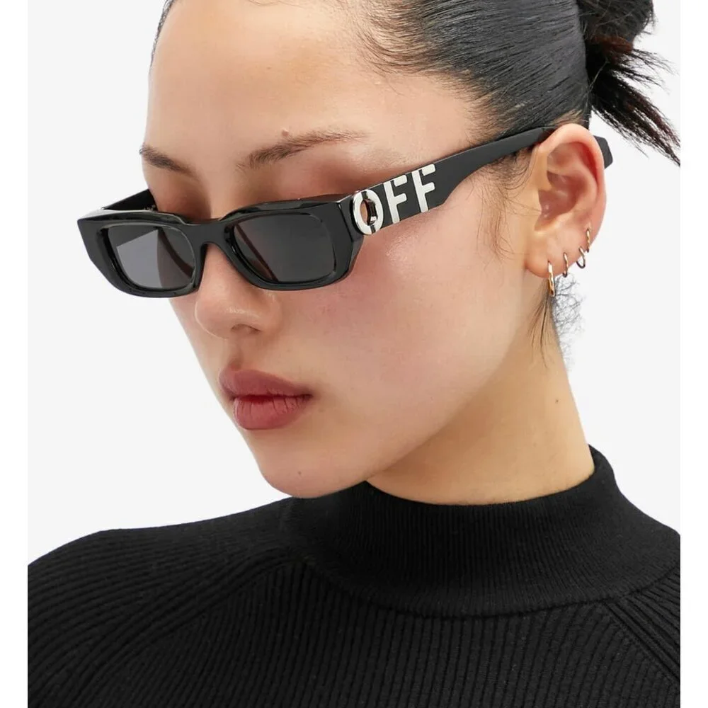 NWT Off-White Fillmore Black Rectangle 49mm Sunglasses